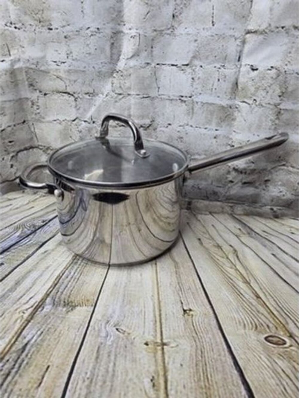 Wolfgang Puck 4 Qt Saucepan Stainless Steel Frying Pan Saute Pot Casserole & Lid
